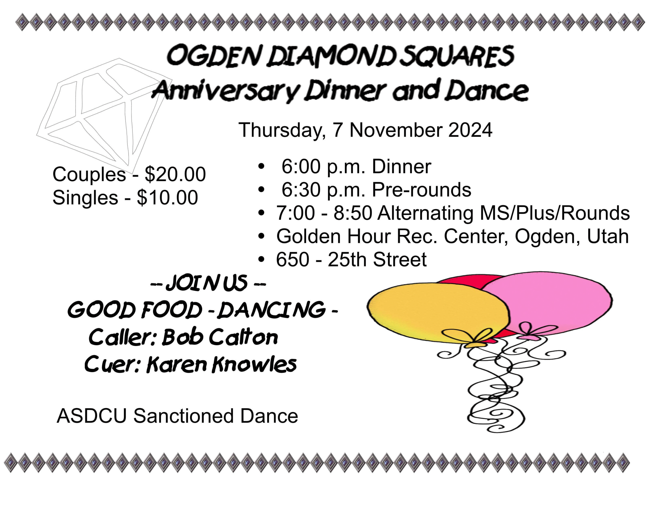 Ogden Diamond Squares - Anniversary Dance