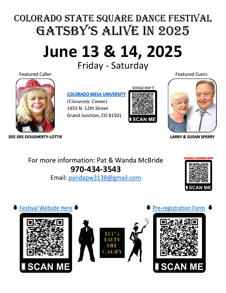 Colorado State Square Dance Festival - Gatsby’s Alive in 2025