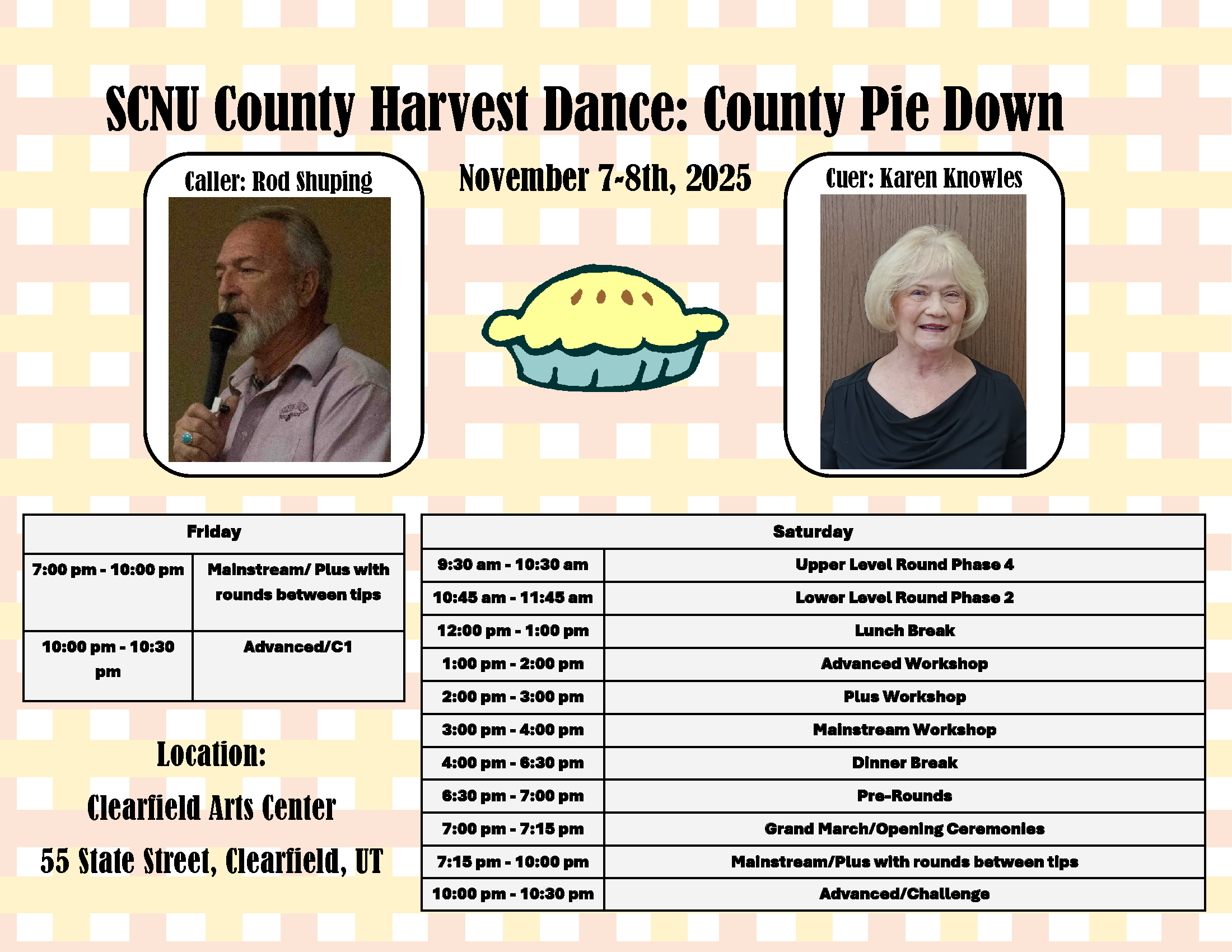 SCNU County Harvest Dance - County Pie Down