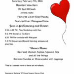 Valentines Sweetheart Dance, Jerome Idaho. Sponsored by Button 'N' Bows Square Dance Club and Magic Valley square Dance Association