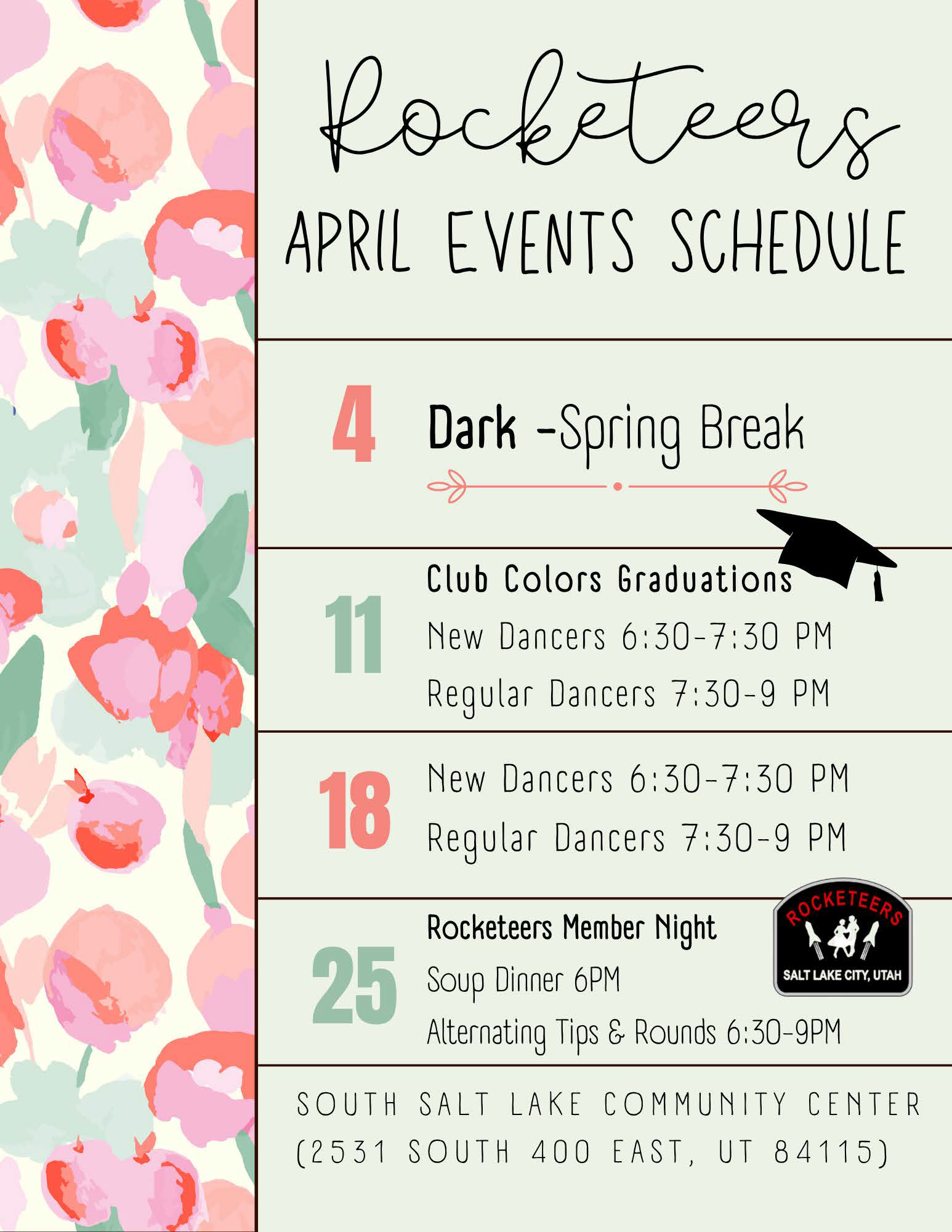 Rocketeers - April Calendar