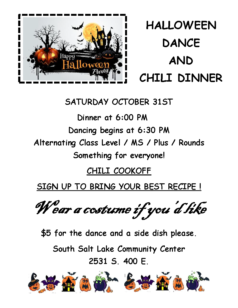 Rocketeers - Halloween Dance and Chili Dinner